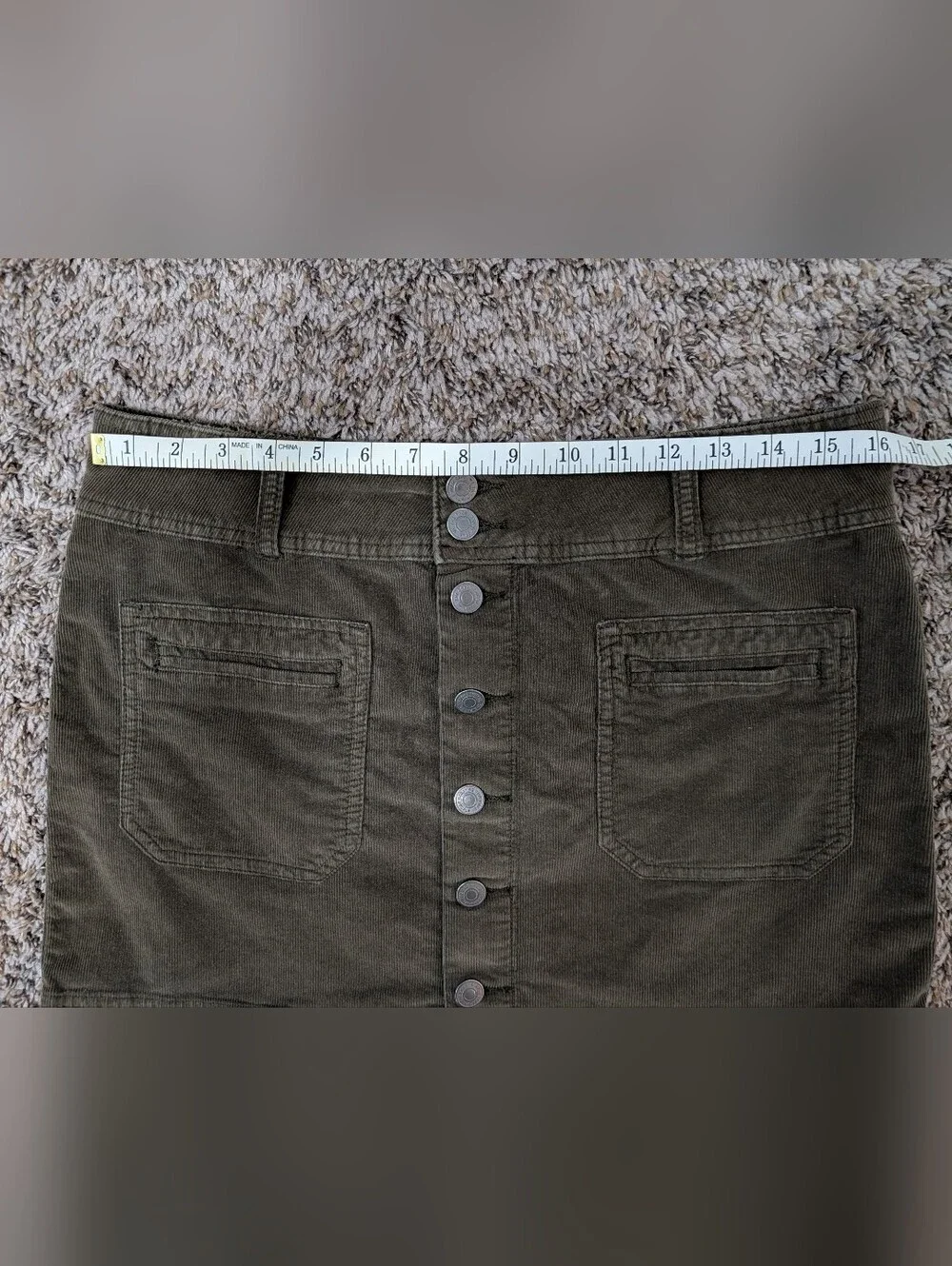 We the Free Button-Front Corduroy Mini Skirt